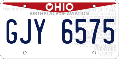 OH license plate GJY6575