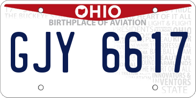 OH license plate GJY6617