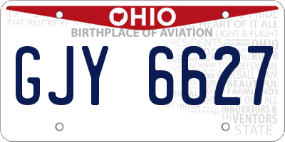 OH license plate GJY6627