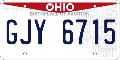 OH license plate GJY6715