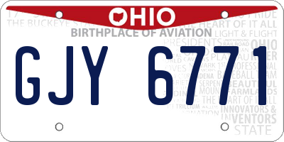 OH license plate GJY6771