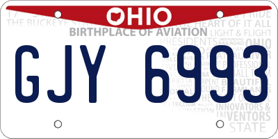 OH license plate GJY6993