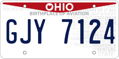 OH license plate GJY7124
