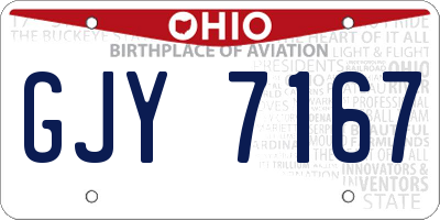 OH license plate GJY7167