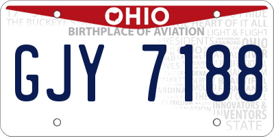 OH license plate GJY7188