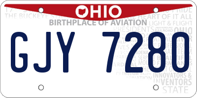 OH license plate GJY7280