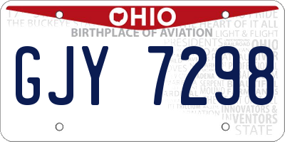 OH license plate GJY7298