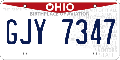 OH license plate GJY7347