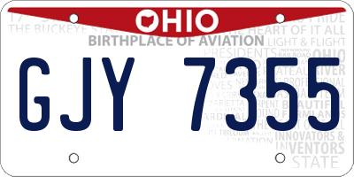 OH license plate GJY7355