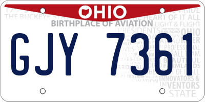 OH license plate GJY7361