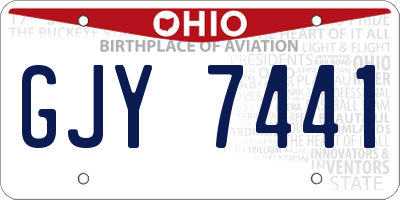 OH license plate GJY7441