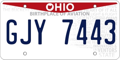 OH license plate GJY7443