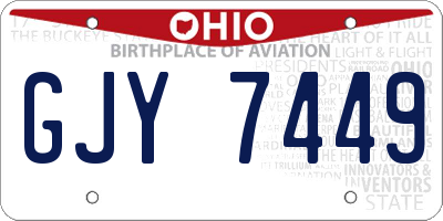 OH license plate GJY7449