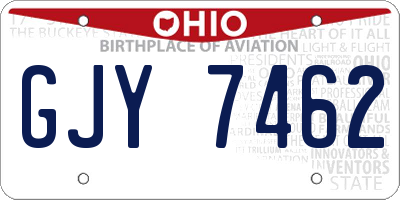 OH license plate GJY7462