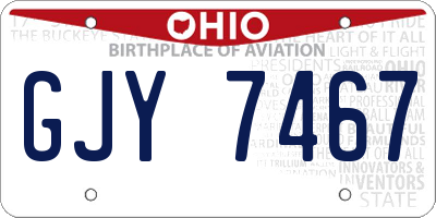 OH license plate GJY7467