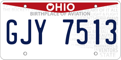 OH license plate GJY7513