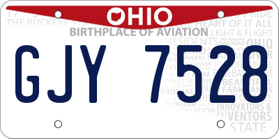 OH license plate GJY7528