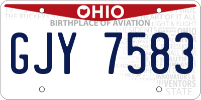 OH license plate GJY7583