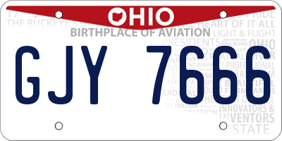 OH license plate GJY7666