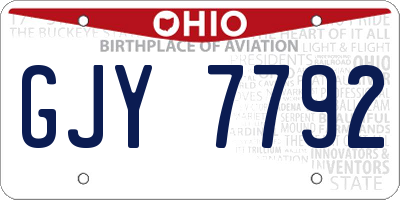 OH license plate GJY7792