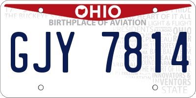 OH license plate GJY7814