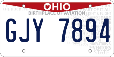OH license plate GJY7894