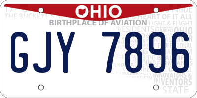 OH license plate GJY7896