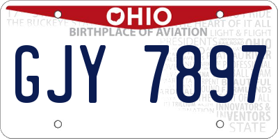 OH license plate GJY7897