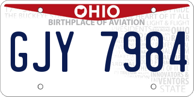 OH license plate GJY7984