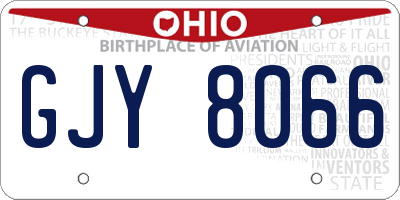 OH license plate GJY8066