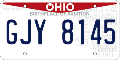 OH license plate GJY8145