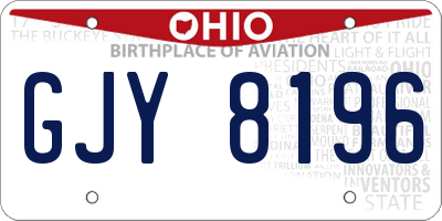 OH license plate GJY8196