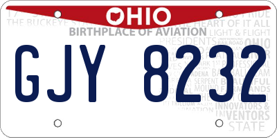 OH license plate GJY8232