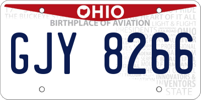 OH license plate GJY8266