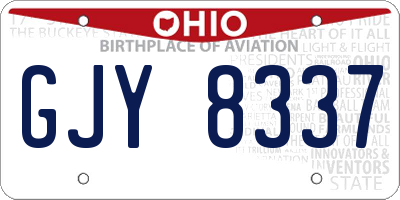 OH license plate GJY8337