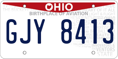 OH license plate GJY8413