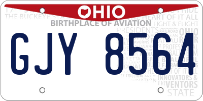 OH license plate GJY8564