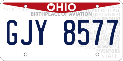 OH license plate GJY8577
