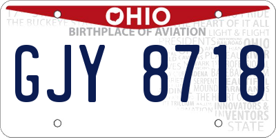 OH license plate GJY8718