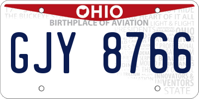 OH license plate GJY8766
