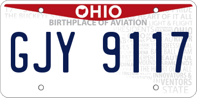 OH license plate GJY9117