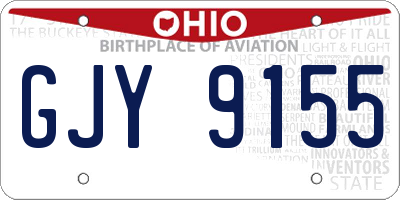 OH license plate GJY9155