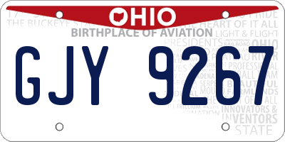 OH license plate GJY9267