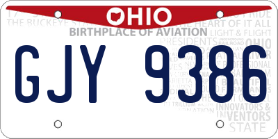 OH license plate GJY9386
