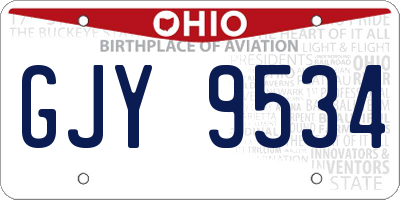 OH license plate GJY9534