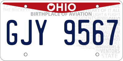 OH license plate GJY9567