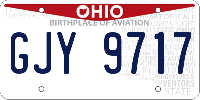 OH license plate GJY9717