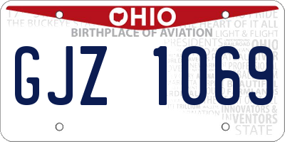OH license plate GJZ1069