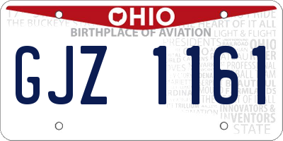 OH license plate GJZ1161