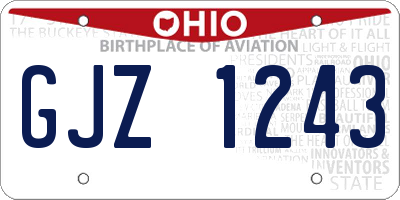 OH license plate GJZ1243